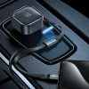 Автомобільний зарядний пристрій Usams US-CC219 C41 PD/FC/QC 30W Black with USB-C/Lightning Cable (CC219CC01)