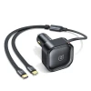 Автомобільний зарядний пристрій Usams US-CC220 C41 PD/FC/QC 30W Black with 2xUSB-C Cable (CC220CC01)