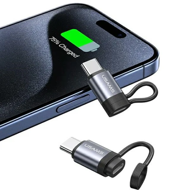 Адаптер Usams SJ677 AU17 Lightning to USB-C 30W Aluminium (SJ677LN01)