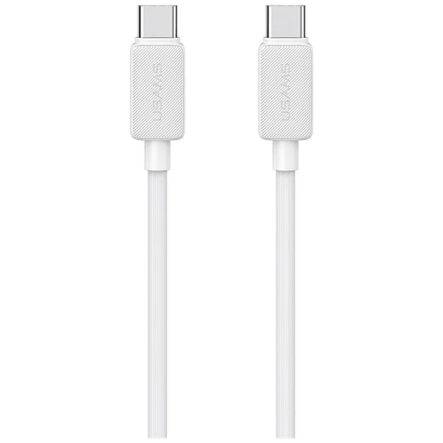 Кабель Usams KY Series USB-C to USB-C 60W 2m White (SJ696USB02)