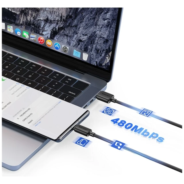 Кабель Usams KY Series USB-C to USB-A 3m Black (SJ698USB01)