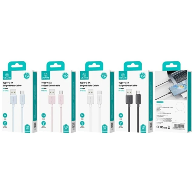 Кабель Usams KY Series USB-C to USB-A 3m Black (SJ698USB01)
