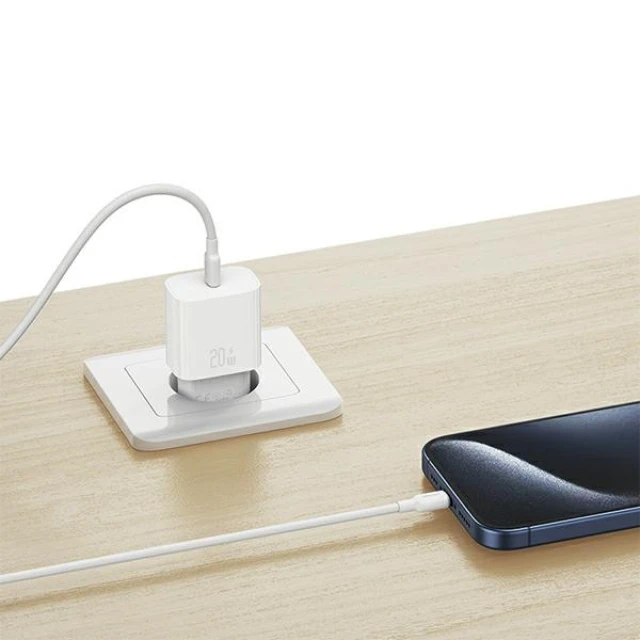 Сетевое зарядное устройство Usams T65 FC/PD 20W USB-C White (CC226TC01)