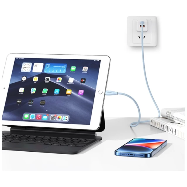 Кабель Usams Green Series USB-C to Lightning 1 m White (SJ717USB02)