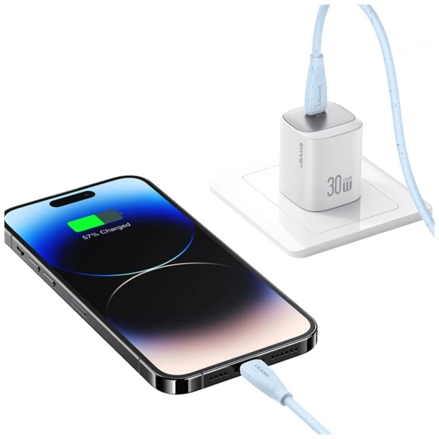 Кабель Usams Green Series USB-C to Lightning 1 m Pink (SJ717USB04)