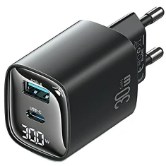 Мережевий зарядний пристрій Usams XC Series FC 30W USB-C | USB-A Black (CC229TC01)