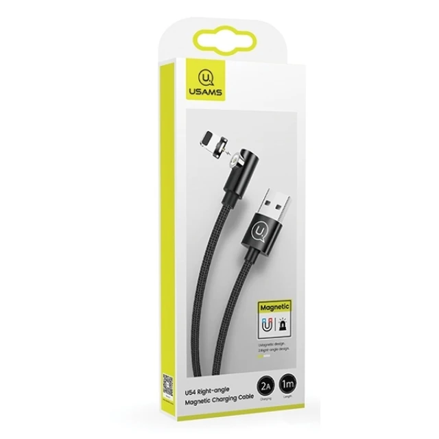Кабель Usams US-SJ444 U54 USB-A to Lightning 1m Black (SJ444USB01)