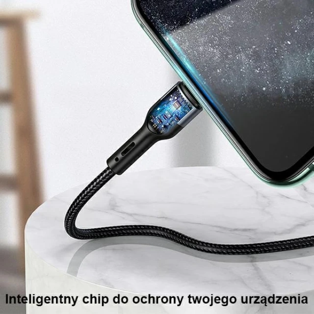 Кабель Usams US-SJ448 U55 USB-A to Lightning 2A 1m Black (SJ448USB01)