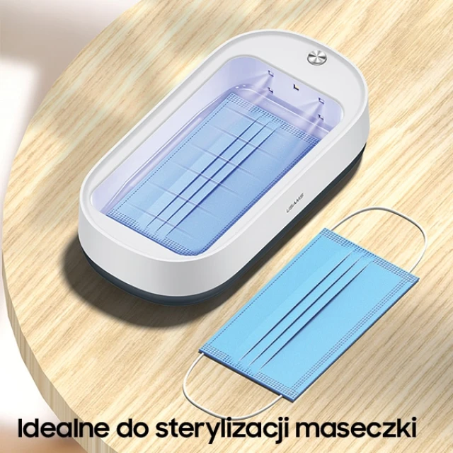Стерилізатор UV-C Usams з бездротовою зарядкою 15W White (ZB151XDH01)