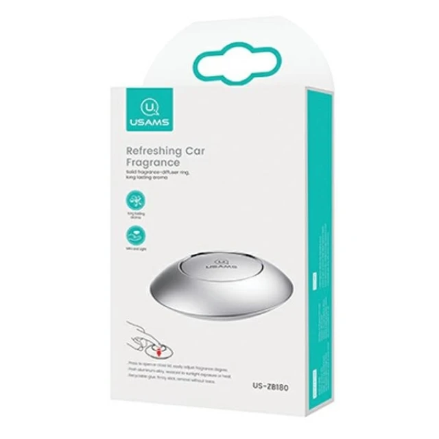 Ароматизатор Usams US-ZB180 Silver Grey (ZB180XX02)