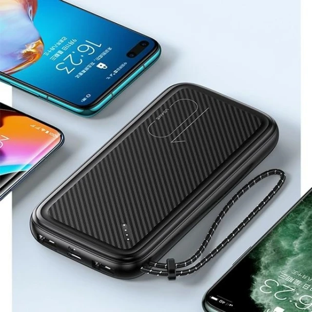 Портативний зарядний пристрій Usams PB56 Powerbank 10000mAh Fast Charge 2xUSB | USB-C | MicroUSB White (10KCD15002)