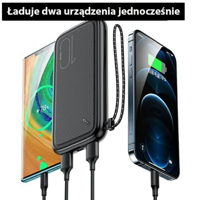 Портативний зарядний пристрій Usams PB56 Powerbank 10000mAh Fast Charge 2xUSB | USB-C | MicroUSB White (10KCD15002)