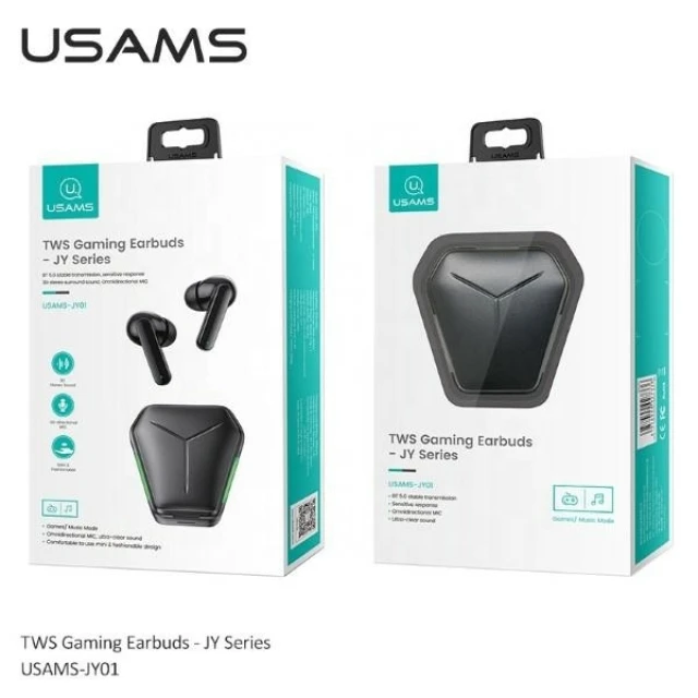 Беспроводные наушники Usams JY Series Gaming Earbuds Black (BHUJY01)