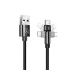 Кабель Usams US-SJ477 U60 Rotatable USB-A to USB-C 2A 1m Black (SJ477USB01)