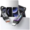 Кабель Usams Al-Alloy SJ816 U110 RGB Fast Charging 30W USB-C to Lightning 1.2m White (SJ816USB02)