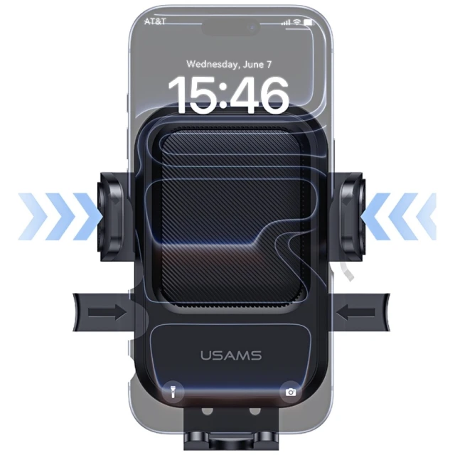 Автотримач Usams One-Touch для вентиляційної решітки Black (ZJ090ZJ01)