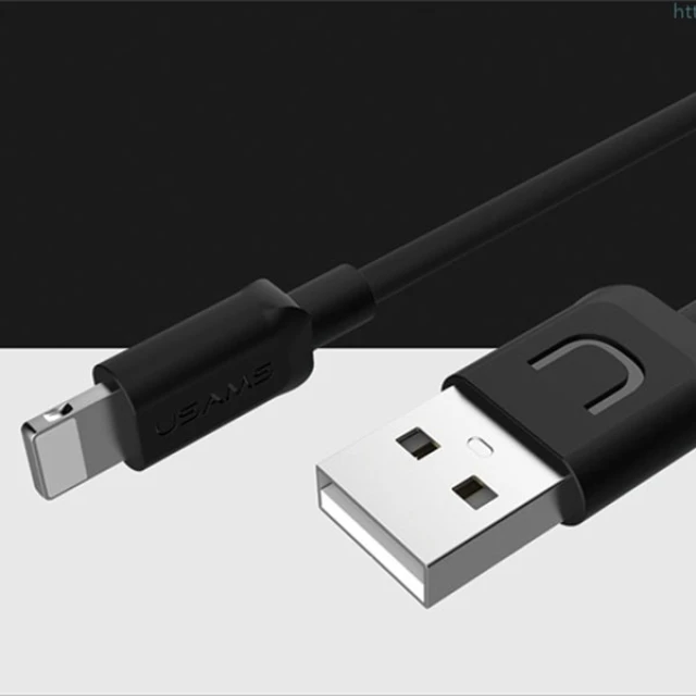 Кабель Usams US-SJ097 U-Turn USB-A to Lightning 2A 1m Black (IPUSBXD01)