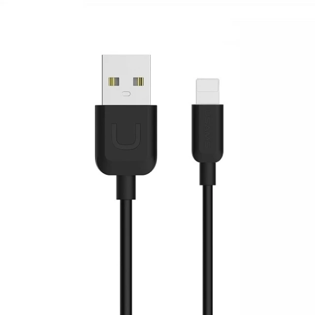 Кабель Usams US-SJ097 U-Turn USB-A to Lightning 2A 1m Black (IPUSBXD01)