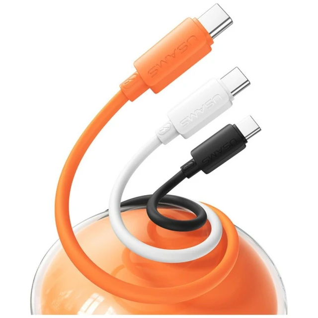 Кабель Usams U98 3A Silicone Fast Charging USB-C Orange (SJ786USB03)