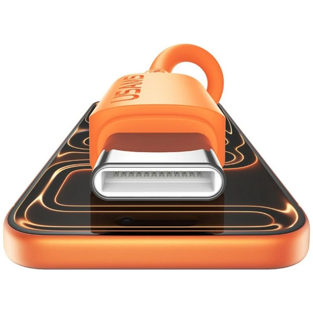 Кабель Usams U98 3A Silicone Fast Charging USB-C Orange (SJ786USB03)