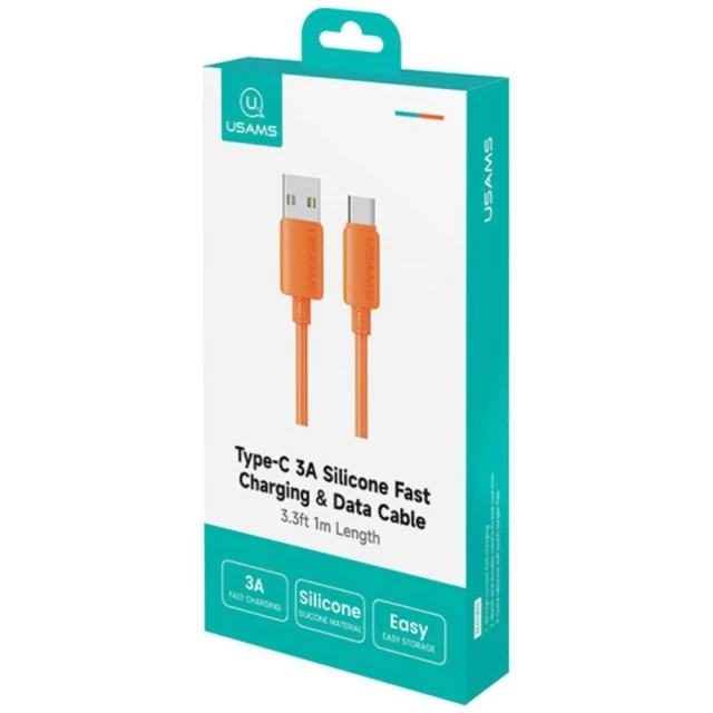 Кабель Usams U98 3A Silicone Fast Charging USB-C White (SJ786USB02)