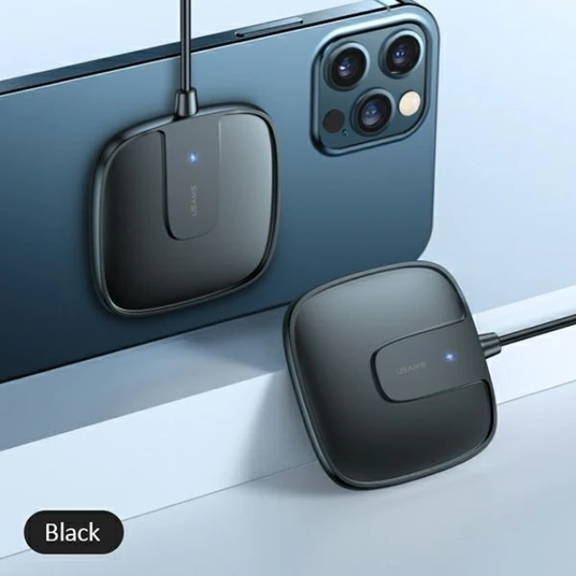 Бездротовий зарядний пристрій Usams US-CD159 W1 Extra-Thin QC 15W Black (CD159DZ01)