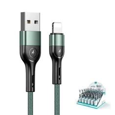 Кабель Usams US-SJ448 U55 USB-A to Lightning 2A 1m Green (SJ448USBSG02)