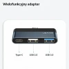 USB-хаб Usams SJ490 3-in-1 USB-C to USB-A 2.0 | USB-A 3.0 | USB-C Grey (SJ490HUB01)