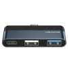 USB-хаб Usams SJ490 3-in-1 USB-C to USB-A 2.0 | USB-A 3.0 | USB-C Grey (SJ490HUB01)