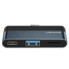 USB-хаб Usams SJ491 3-in-1 USB-C to USB-A 3.0 | USB-C | TF Grey (SJ491HUB01)