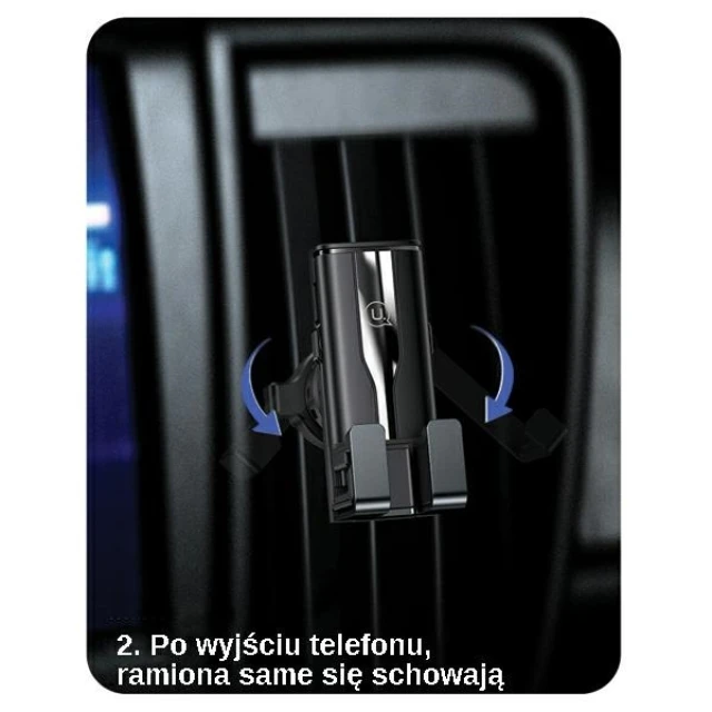 Автотримач Usams ZJ058 Retractable Gravity Car Holder Black (ZJ058ZJ01)
