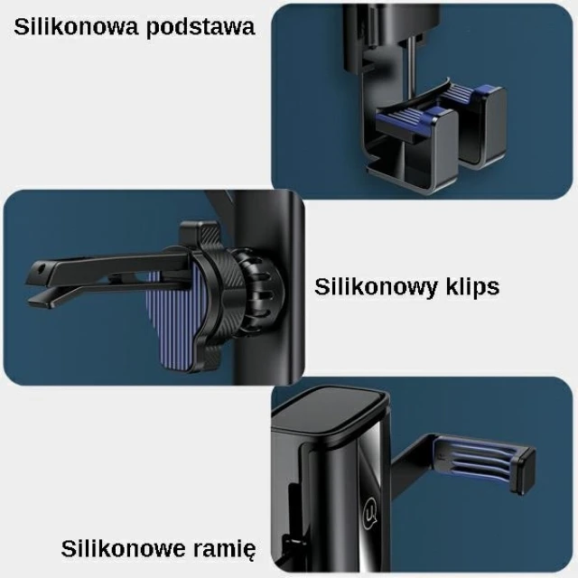 Автотримач Usams ZJ058 Retractable Gravity Car Holder Black (ZJ058ZJ01)