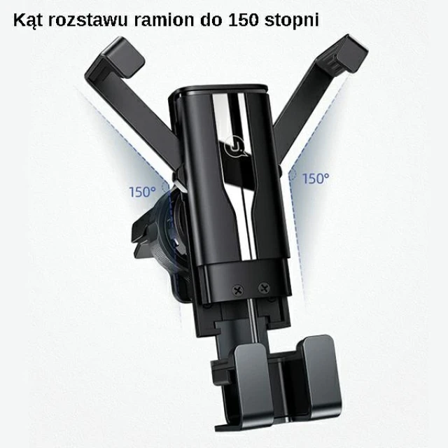 Автотримач Usams ZJ058 Retractable Gravity Car Holder Black (ZJ058ZJ01)