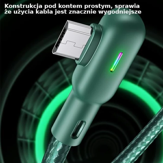Кабель Usams US-SJ458 U57 USB-A to Micro-USB 2A 1.2m Green (SJ458USB02)