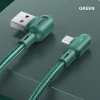 Кабель Usams US-SJ458 U57 USB-A to Micro-USB 2A 1.2m Green (SJ458USB02)