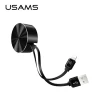 Кабель Usams U-Bin Lightning 1m 2A Black (IPUSBZH01)