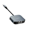 Адаптер Usams USB-C на USB 3.0 + RJ45 Ethernet Grey (TCSJ14601)