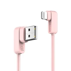 Кабель Usams US-SJ165 U-flow USB-A to Lightning 2A 1.2m Pink (IPUSBCY03)