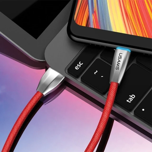 Кабель Usams US-SJ184 U-Light USB-A to USB-C 1.2m Red (TCZSUSB04)