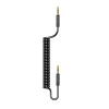 Кабель Usams SJ256 AUX Spring Audio 3.5mm to Audio 3.5mm 1.2m Black (SJ256YP01)