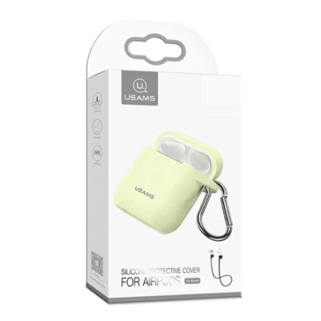 Чохол для навушників Usams Silicone Case для Apple AirPods Fluorescent (BH423AP05)