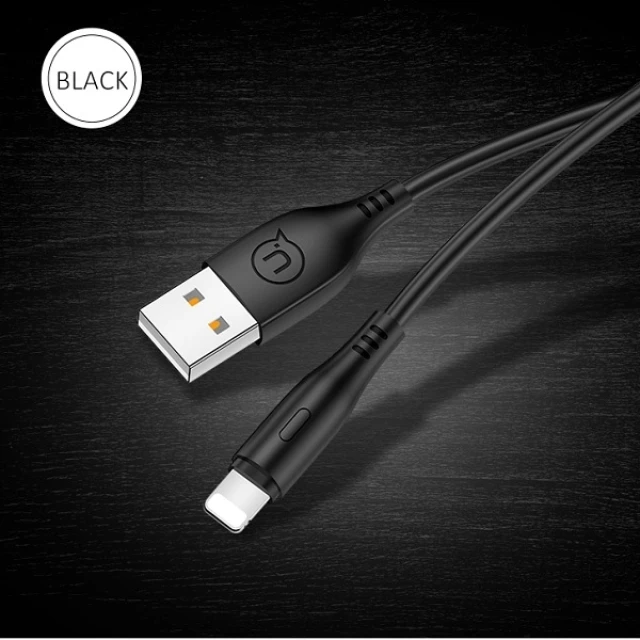 Кабель Usams US-SJ266 U18 FC USB-A to Lightning 2A 1m Black (SJ266USB01)