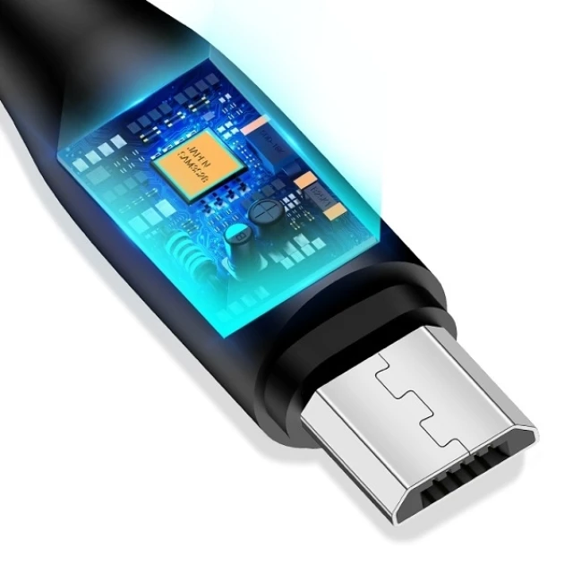 Кабель Usams US-SJ268 U18 FC USB-A to Micro-USB 2A 1m Black (SJ268USB01)