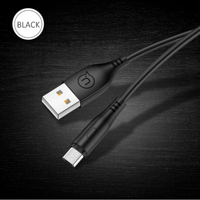 Кабель Usams US-SJ268 U18 FC USB-A to Micro-USB 2A 1m Black (SJ268USB01)