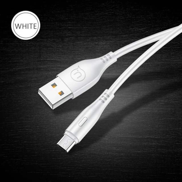 Кабель Usams US-SJ268 U18 FC USB-A to Micro-USB 2A 1m White (SJ268USB02)