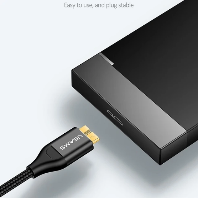 Кабель Usams U19 USB-A to micro USB-B 2 m Black (SJ273USB01)