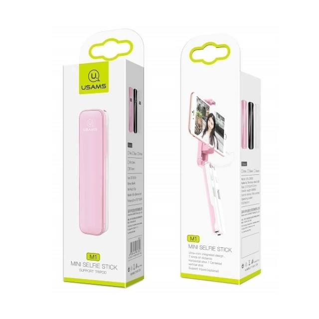 Монопод Usams ZB052 Selfie Stick M1 Mini 3.5mm Green (ZB5203)