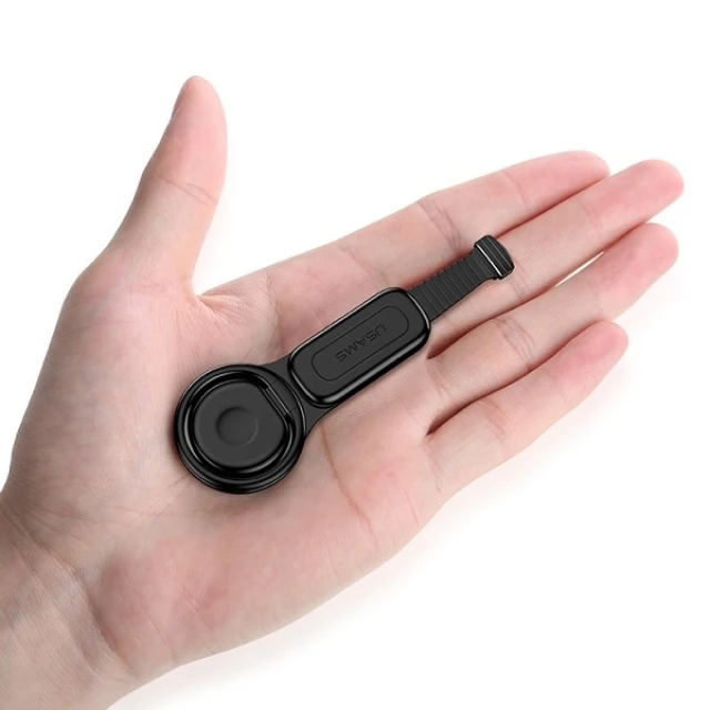 Адаптер Usams SJ274 AU06 2-in-1 Lightning to Lightning with Ring Holder Black (SJ274LN01)