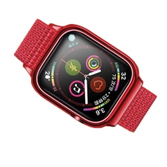 Ремешок Usams с чехлом для Apple Watch Series 9/8/7 41 mm | 6/5/SE 40 mm | 3/2/1 38 mm Red (ZB73IW3)