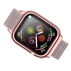 Ремінець Usams з чохлом для Apple Watch Series 9/8/7/6/5/4/SE 45 mm | 44 mm Rose Gold (ZB74IW4)